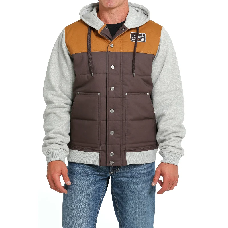 Cinch Men's Brown & Grey Hoodie Jacket MWJ1092003