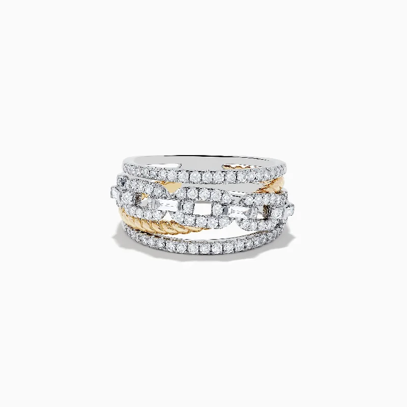 Unmissable Jewelry Clearance – Final Reductions Duo 14K White and Yellow Gold Diamond Ring
