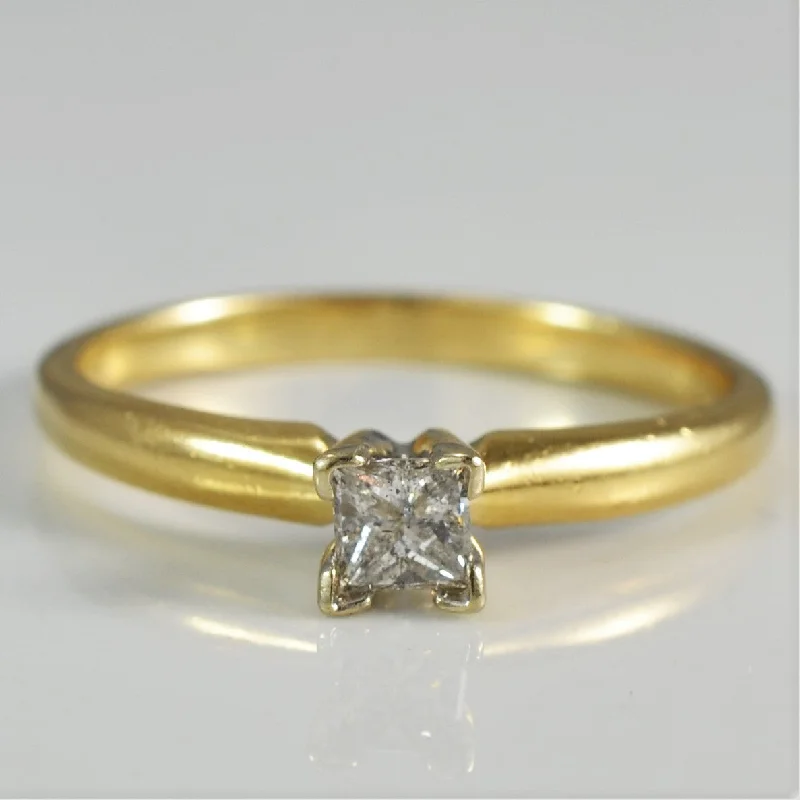 Dainty Floral Jewelry For Feminine Elegance Petite Princess Diamond Solitaire Ring | 0.25ct | SZ 7.25 |
